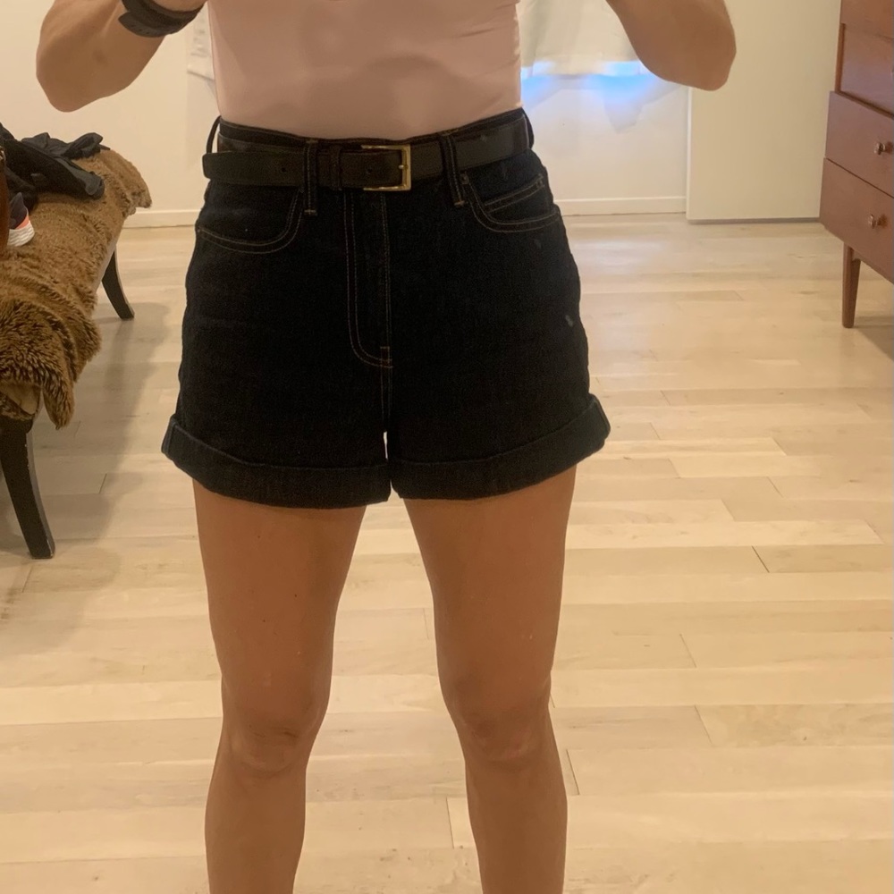 High rise jean shorts
